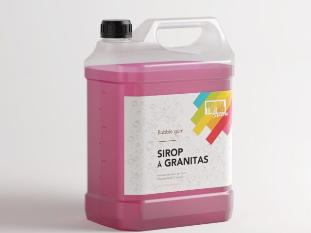 Bidon de sirop à granita parfum bubble gum