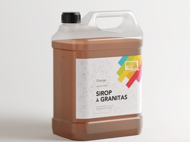 Bidon de sirop à granita parfum orange