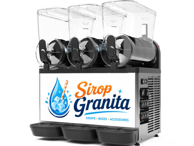 Machine a granite V AIR Classic 3 cuves vue de trois quarts